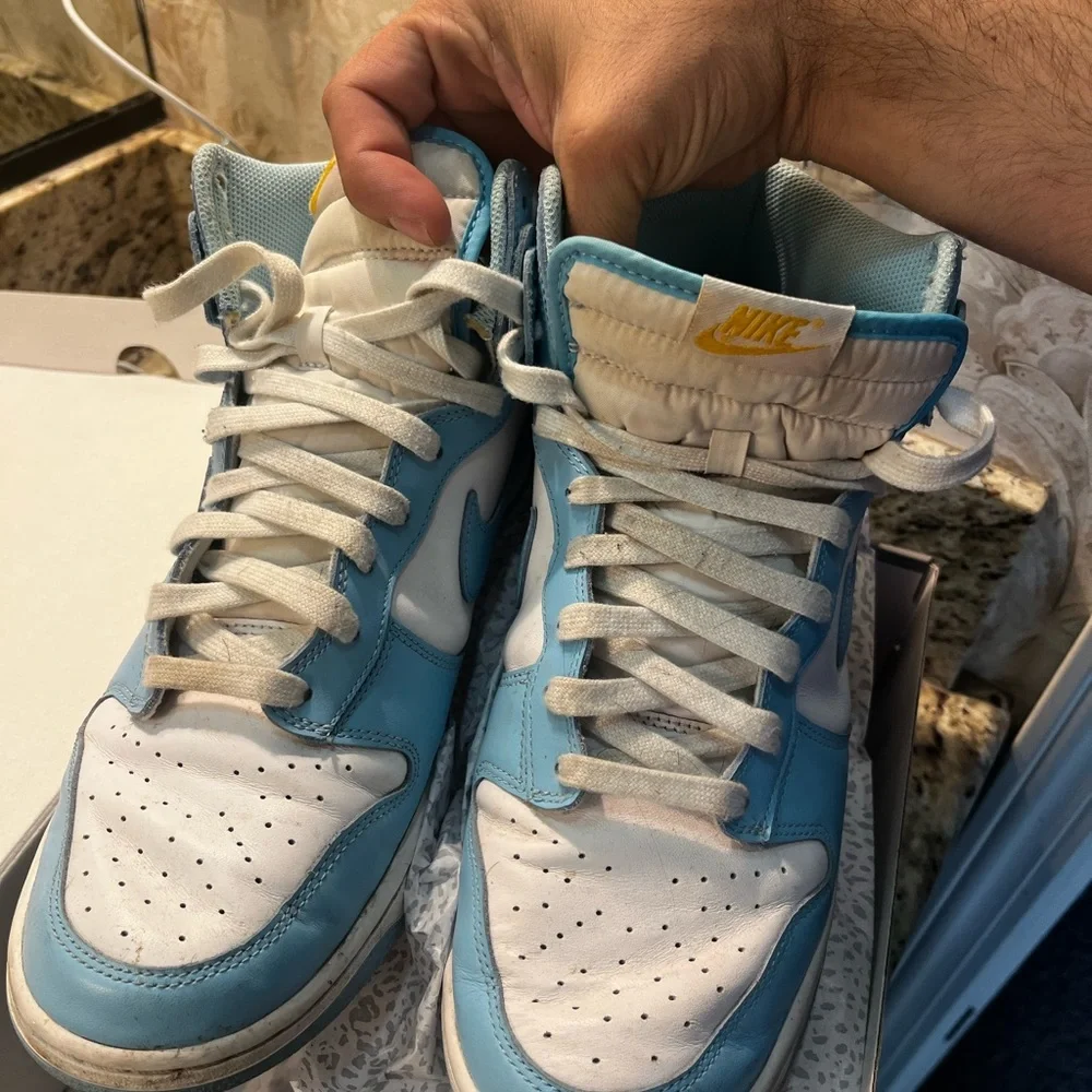 Nike Sky Blue and White High-Tops - Picture 2 of 5